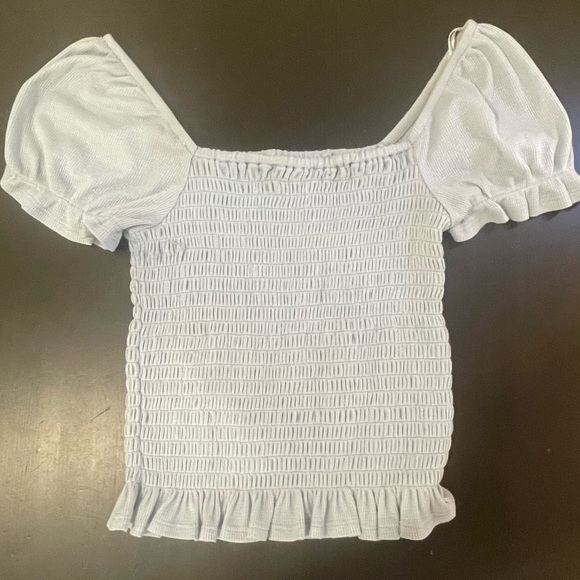 Aqua Tops - Aqua *Like New* Light Blue Puff Sleeve Top. Size M